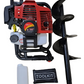 Ahoyadora o taladro de tierra de alto rendimiento con motor de 4.0 y accesorios completos
